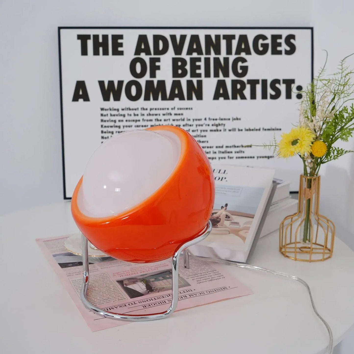 Bauhaus Glass Table Lamp